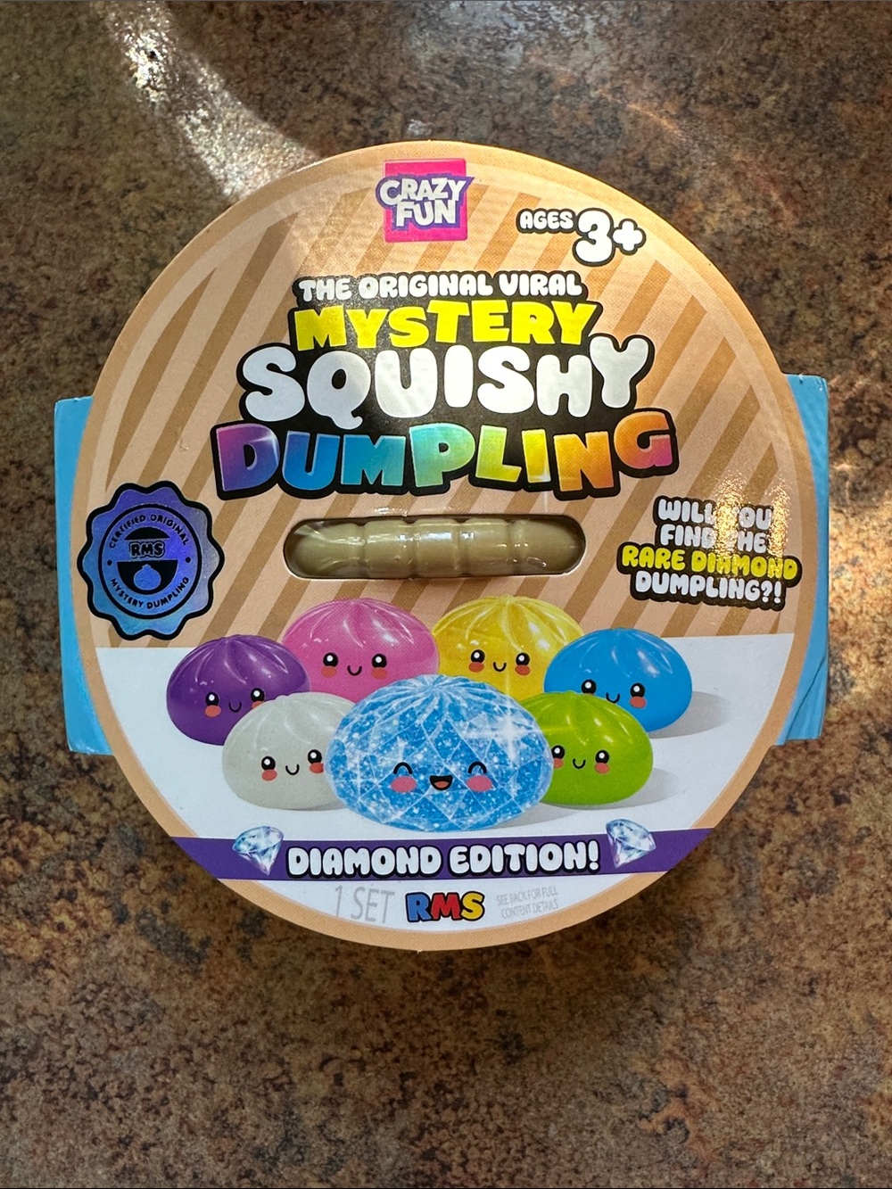 CONFIRMED RARE-Mystery Squishy Dumpling Diamond Edition (Blue/Multicolor)